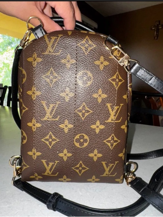 Designer-Inspired Brown Monogram Mini Backpack